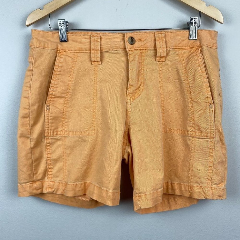 Jag Jeans Shorts 10 Orange Relaxed Fit Pockets Stretch Mid Rise 6" Inseam